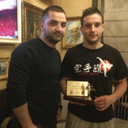 MIHAI SENSEI GIVIN AN IMPORTANT RECOGNITION TO SENSEI DIEGO FOR THE SUPPORT AND TEACHINGS DURING THE ACTIVITY