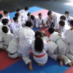 DIEGO SENSEI leading a Children Karate Class - Los Angeles Chile 2019